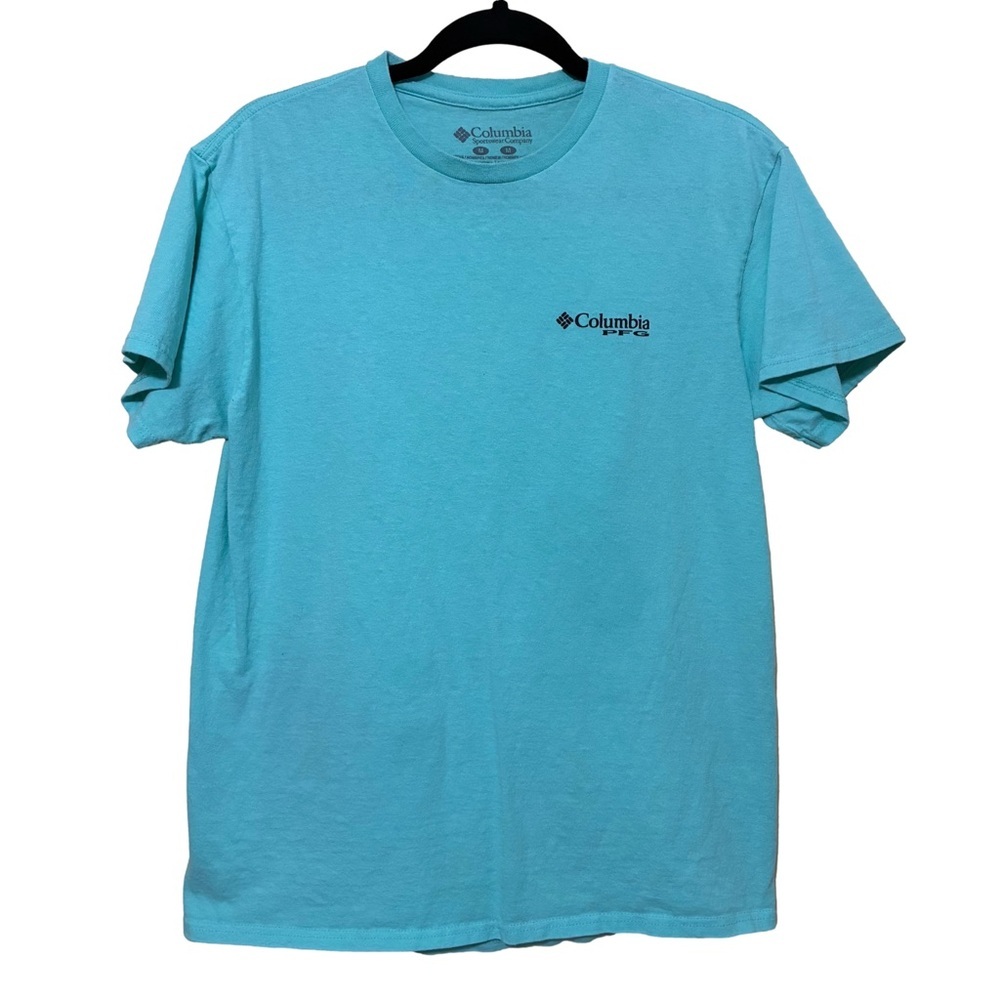Columbia PFG Graphic Tee Men’s M Blue Fishing Short Sleeve Pullover T-Shirt